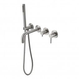 Смеситель для ванны встроенный FILARETE Roun FL2122 (Никель)